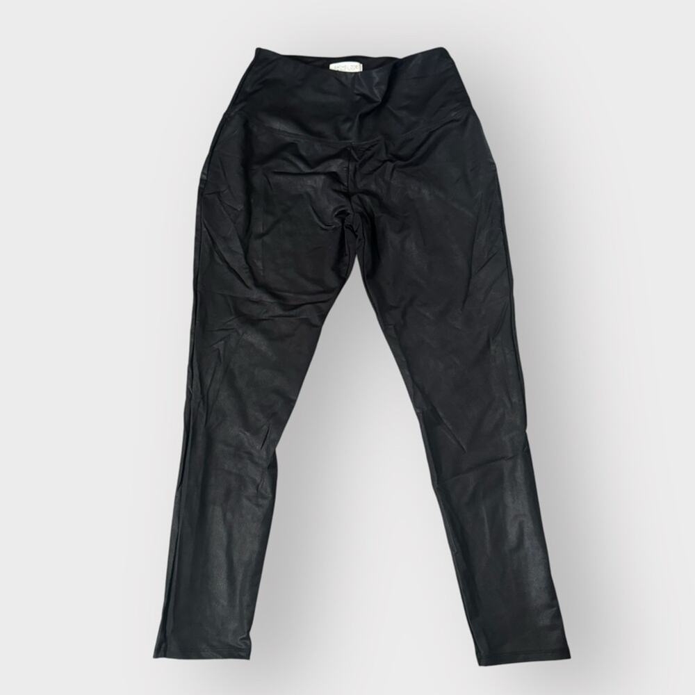 Rachel Zoe black faux leather look leggings